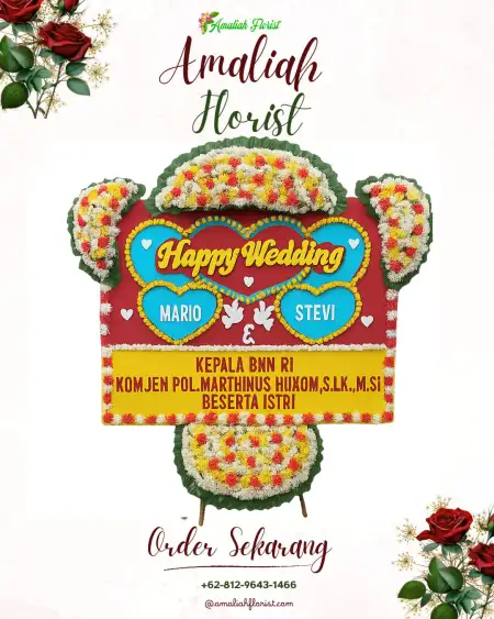 Papan Bunga Pernikahan Kanci